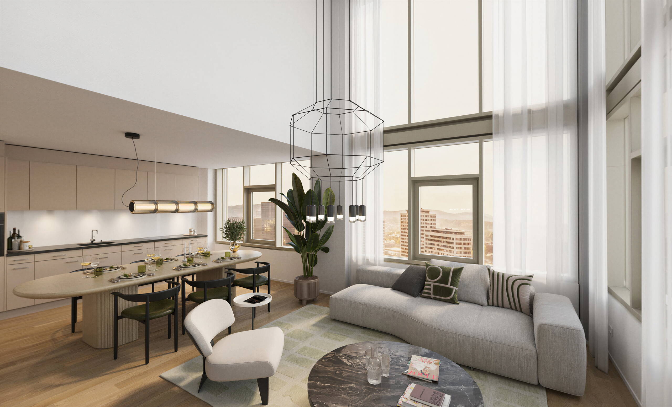 Riedtower - Wohnen Riedtower - Innenausbau, Zürich Nord, Oerlikon - Wohnen